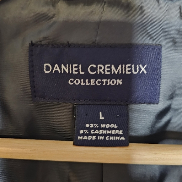 Vintage Daniel Cremiux Wool 3 Button Gray Blazer, Large - Picture 2 of 9